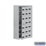 Salsbury Industries Surface Mounted Cell Phone Storage Locker with 21 A Doors (20 usable) - Resettable Combination Locks