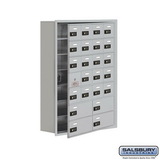 Salsbury Industries Recessed Mounted Cell Phone Storage Locker with 20 A Doors (19 usable) 4 B Doors - Resettable Combination Locks