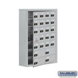 Salsbury Industries Surface Mounted Cell Phone Storage Locker with 20 A Doors (19 usable) 4 B Doors - Resettable Combination Locks
