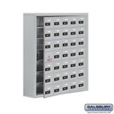 Salsbury Industries Surface Mounted Cell Phone Storage Locker with 35 A Doors (34 usable) - Resettable Combination Locks