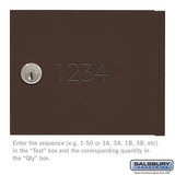 Salsbury Industries 19962BRZ Custom Door Engraving - Black Filled - for Bronze Cell Phone Storage Locker Door-Door NOT included (only engrave no mail box)