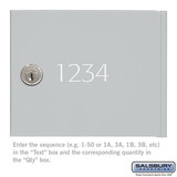 Salsbury Industries 19968ALM Custom Door Engraving - Regular - for Aluminum Cell Phone Storage Locker Door-Door NOT included (only engrave no mail box)