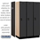 Salsbury Industries 21361BLK 15" Wide Single Tier Designer Wood Locker - 3 Wide - 6 Feet High - 21 Inches Deep - Black