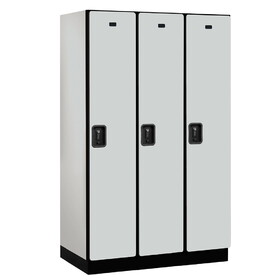 Salsbury 15" Wide Single Tier Designer Wood Locker - 3 Wide - 6 Feet High - 21 Inches Deep - Resettable Combination Locks