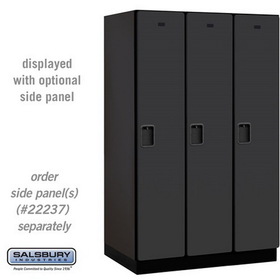 Salsbury Industries 15" Wide Single Tier Designer Wood Locker - 3 Wide - 6 Feet High - 24 Inches Deep