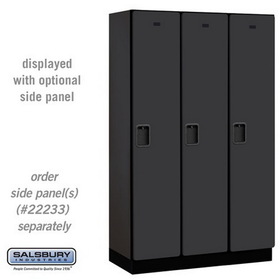 Salsbury Industries 15" Wide Single Tier Designer Wood Locker - 3 Wide - 6 Feet High - 18 Inches Deep