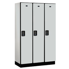 Salsbury 15" Wide Single Tier Designer Wood Locker - 3 Wide - 6 Feet High - 18 Inches Deep - Electronic Locks