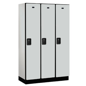 Salsbury 15" Wide Single Tier Designer Wood Locker - 3 Wide - 6 Feet High - 18 Inches Deep - Resettable Combination Locks