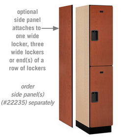 Salsbury Industries 22161CHE 15" Wide Double Tier Designer Wood Locker - 1 Wide - 6 Feet High - 21 Inches Deep - Cherry