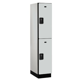 Salsbury 15" Wide Double Tier Designer Wood Locker - 1 Wide - 6 Feet High - 21 Inches Deep - Resettable Combination Locks