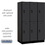 Salsbury Industries 22361BLK 15" Wide Double Tier Designer Wood Locker - 3 Wide - 6 Feet High - 21 Inches Deep - Black
