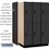 Salsbury Industries 22364BLK 15" Wide Double Tier Designer Wood Locker - 3 Wide - 6 Feet High - 24 Inches Deep - Black