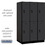Salsbury Industries 22364BLK 15" Wide Double Tier Designer Wood Locker - 3 Wide - 6 Feet High - 24 Inches Deep - Black