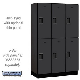 Salsbury Industries 15" Wide Double Tier Designer Wood Locker - 3 Wide - 6 Feet High - 18 Inches Deep