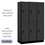 Salsbury Industries 22368BLK 15" Wide Double Tier Designer Wood Locker - 3 Wide - 6 Feet High - 18 Inches Deep - Black