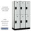 Salsbury Industries 22368GRY-BR 15" Wide Double Tier Designer Wood Locker - 3 Wide - 6 Feet High - 18 Inches Deep - Gray - Black Resettable Combination Locks