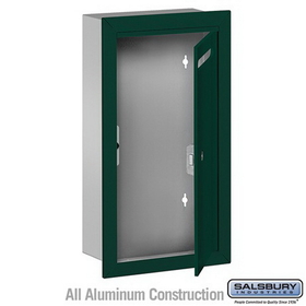 Salsbury Industries 2265GP Letter Box (Includes Commercial Lock) - Slim - Recessed Mounted - Green - Private Access