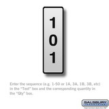 Salsbury Industries 2267 Custom Engraved Self Adhesive Placard - for Aluminum Mailbox Door