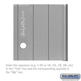 Salsbury Industries 2268 Custom Door Engraving - Regular - for Aluminum Mailbox Door-Door NOT included