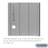 Salsbury Industries 2274 Custom Door Engraving - Black Filled - for Aluminum Mailbox Door-Door NOT included