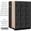 Salsbury Industries 23361BLK 15" Wide Triple Tier Designer Wood Locker - 3 Wide - 6 Feet High - 21 Inches Deep - Black