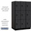 Salsbury Industries 23364BLK 15" Wide Triple Tier Designer Wood Locker - 3 Wide - 6 Feet High - 24 Inches Deep - Black