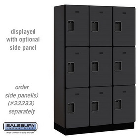 Salsbury Industries 15" Wide Triple Tier Designer Wood Locker - 3 Wide - 6 Feet High - 18 Inches Deep