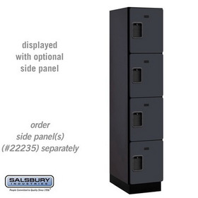 Salsbury Industries 15" Wide Four Tier Designer Wood Locker - 1 Wide - 6 Feet High - 21 Inches Deep