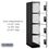 Salsbury Industries 24164BLK 15" Wide Four Tier Designer Wood Locker - 1 Wide - 6 Feet High - 24 Inches Deep - Black