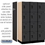 24361BLK 15" Wide Four Tier Designer Wood Locker - 3 Wide - 6 Feet High - 21 Inches Deep - Black