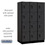 24361BLK 15" Wide Four Tier Designer Wood Locker - 3 Wide - 6 Feet High - 21 Inches Deep - Black