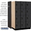 Salsbury Industries 24364BLK 15" Wide Four Tier Designer Wood Locker - 3 Wide - 6 Feet High - 24 Inches Deep - Black