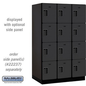 Salsbury Industries 15" Wide Four Tier Designer Wood Locker - 3 Wide - 6 Feet High - 24 Inches Deep