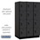 Salsbury Industries 24364BLK 15" Wide Four Tier Designer Wood Locker - 3 Wide - 6 Feet High - 24 Inches Deep - Black