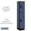 Salsbury Industries 27168BLU 15" Wide Double Tier 'S' Style Designer Wood Locker - 1 Wide - 6 Feet High - 18 Inches Deep - Blue