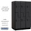 Salsbury Industries 27364BLK 15" Wide Double Tier 'S' Style Designer Wood Locker - 3 Wide - 6 Feet High - 24 Inches Deep - Black