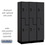 Salsbury Industries 27368BLK 15" Wide Double Tier 'S' Style Designer Wood Locker - 3 Wide - 6 Feet High - 18 Inches Deep - Black