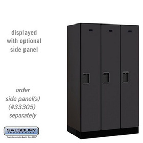 Salsbury Industries 12" Wide Single Tier Designer Wood Locker - 3 Wide - 5 Feet High - 21 Inches Deep