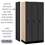 Salsbury Industries 31361BLK 12" Wide Single Tier Designer Wood Locker - 3 Wide - 6 Feet High - 21 Inches Deep - Black