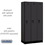 Salsbury Industries 31368BLK 12" Wide Single Tier Designer Wood Locker - 3 Wide - 6 Feet High - 18 Inches Deep - Black