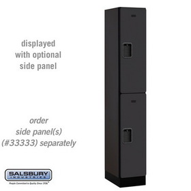 Salsbury Industries 12" Wide Double Tier Designer Wood Locker - 1 Wide - 6 Feet High - 18 Inches Deep