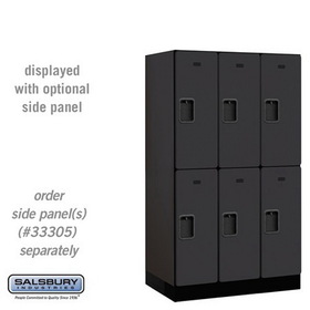 Salsbury Industries 12" Wide Double Tier Designer Wood Locker - 3 Wide - 5 Feet High - 21 Inches Deep
