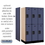Salsbury Industries 32351BLU 12" Wide Double Tier Designer Wood Locker - 3 Wide - 5 Feet High - 21 Inches Deep - Blue