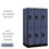 Salsbury Industries 32351BLU 12" Wide Double Tier Designer Wood Locker - 3 Wide - 5 Feet High - 21 Inches Deep - Blue