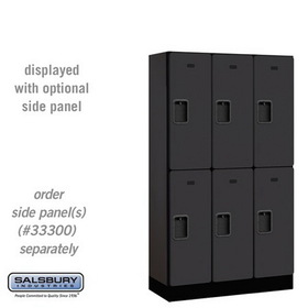 Salsbury Industries 12" Wide Double Tier Designer Wood Locker - 3 Wide - 5 Feet High - 15 Inches Deep