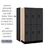 Salsbury Industries 32358BLK 12" Wide Double Tier Designer Wood Locker - 3 Wide - 5 Feet High - 18 Inches Deep - Black