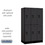 Salsbury Industries 32358BLK 12" Wide Double Tier Designer Wood Locker - 3 Wide - 5 Feet High - 18 Inches Deep - Black