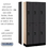 Salsbury Industries 32365BLK 12" Wide Double Tier Designer Wood Locker - 3 Wide - 6 Feet High - 15 Inches Deep - Black