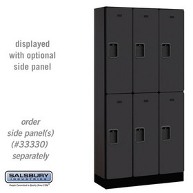 Salsbury Industries 12" Wide Double Tier Designer Wood Locker - 3 Wide - 6 Feet High - 15 Inches Deep