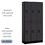 Salsbury Industries 32365BLK 12" Wide Double Tier Designer Wood Locker - 3 Wide - 6 Feet High - 15 Inches Deep - Black